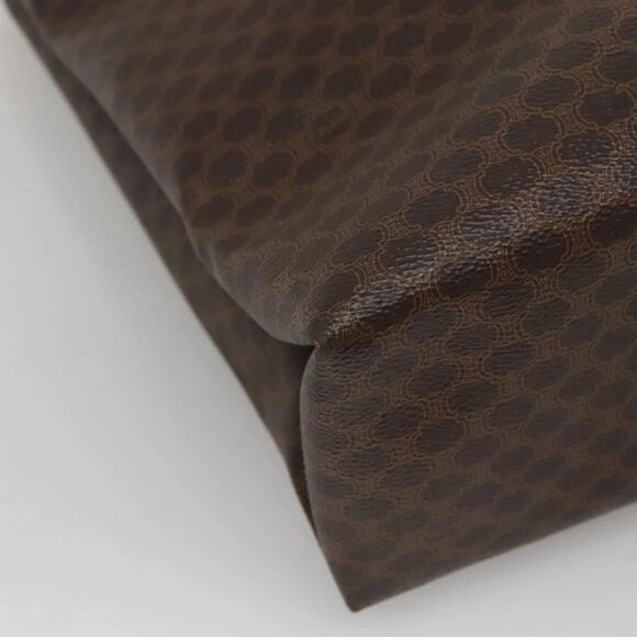 CELINE Macadam Canvas Tote Bag PVC Leather Brown Gold Auth mr1098 - Picture 15 of 16